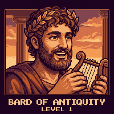Travis Scott as Cameo in The Odyssey (2026), pixel art illustration